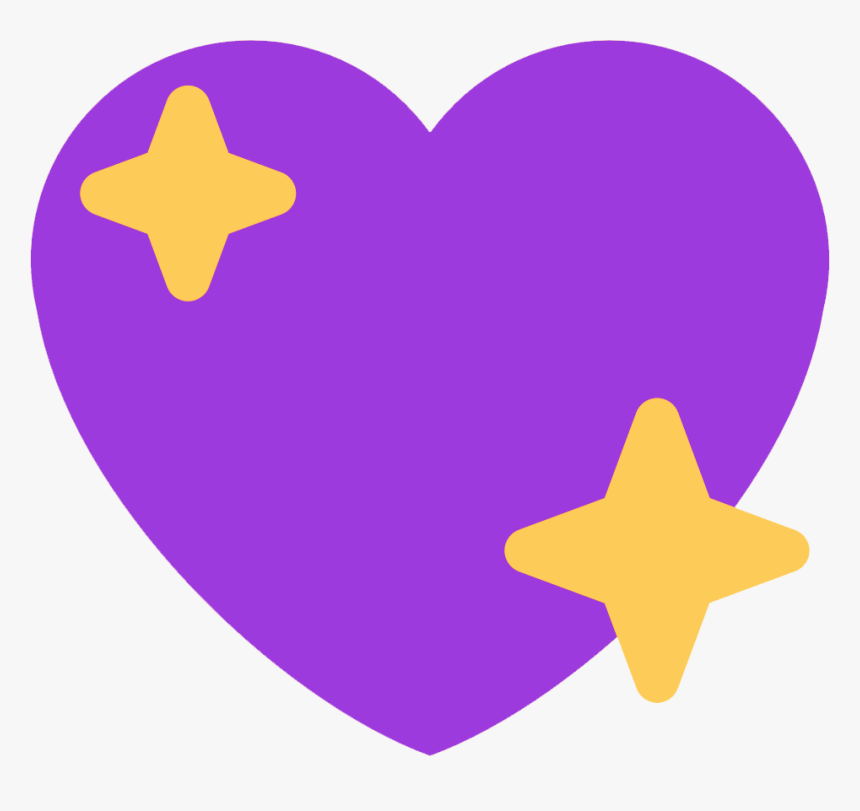 Purple Sparkling Heart Sparkle Heart Emoji Transparent HD Png