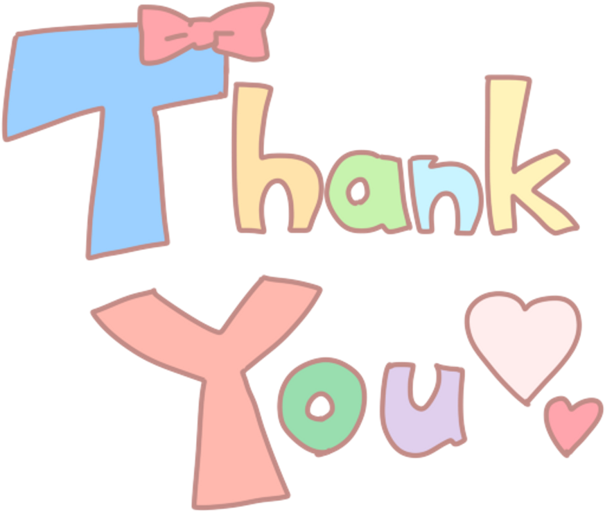 Cute Thank You Font PNG Transparent Images Free Download