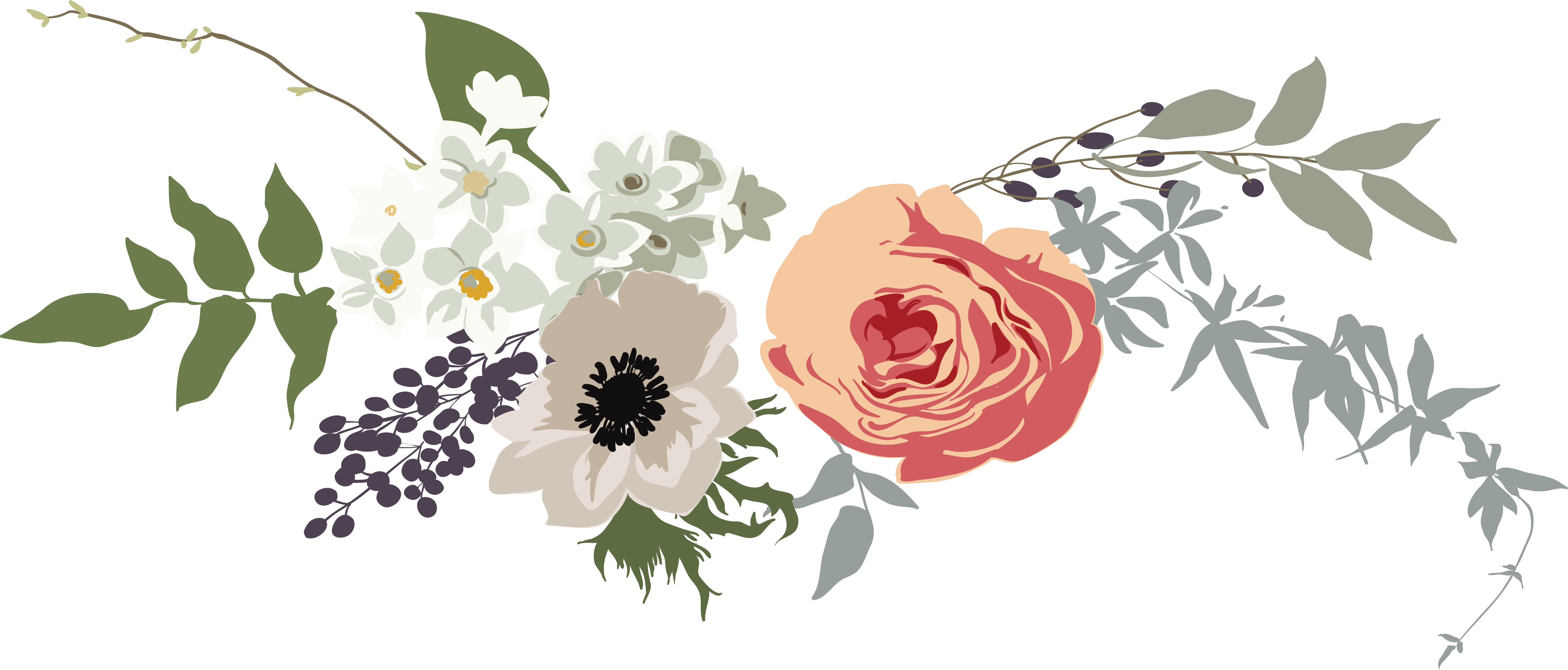 Banner Clipart Flower - Free Flower Banner Illustration, HD Png Download,  free png download | PNG.ToolXoX.com