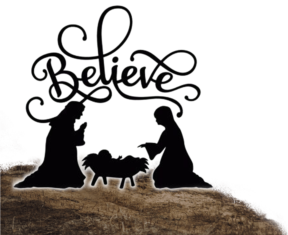 Nativity Silhouette Png Nativity Scene Silhouette, Transparent Png