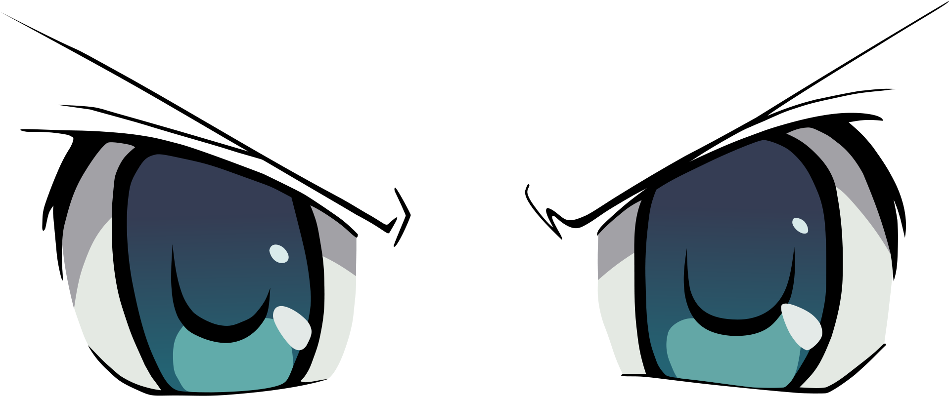 Transparent Anime Eyes Png Transparent - Transparent Angry Eyes