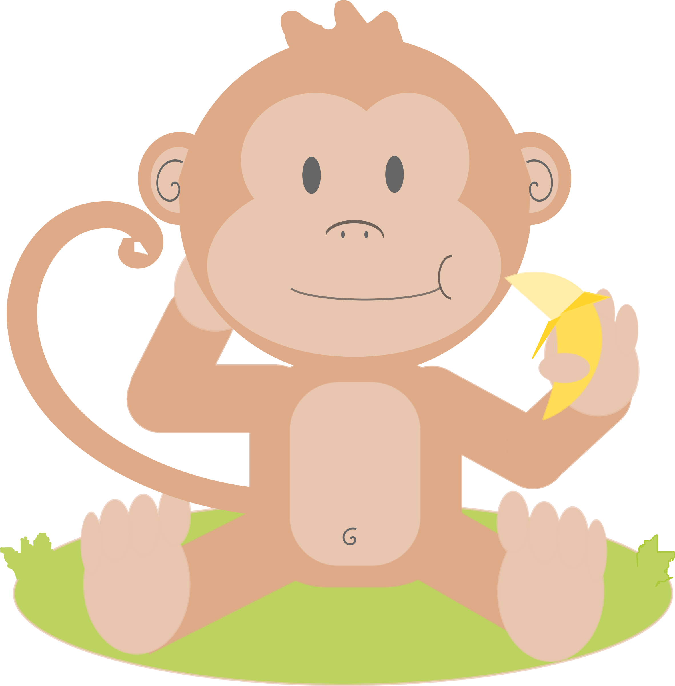 Little Monkey PNG Picture, Happy Little Monkey, Monkey Clipart