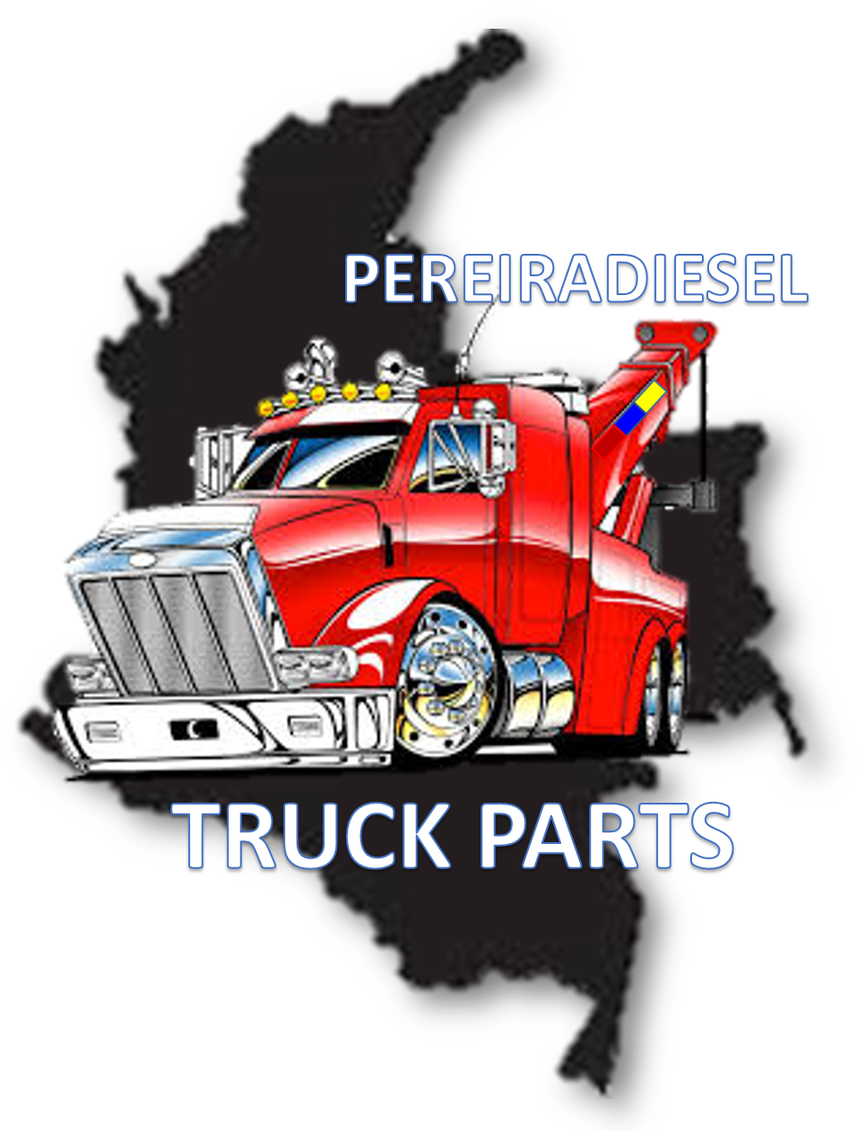 Diesel Truck Parts Chicago , Png Download Colombia Map In Red