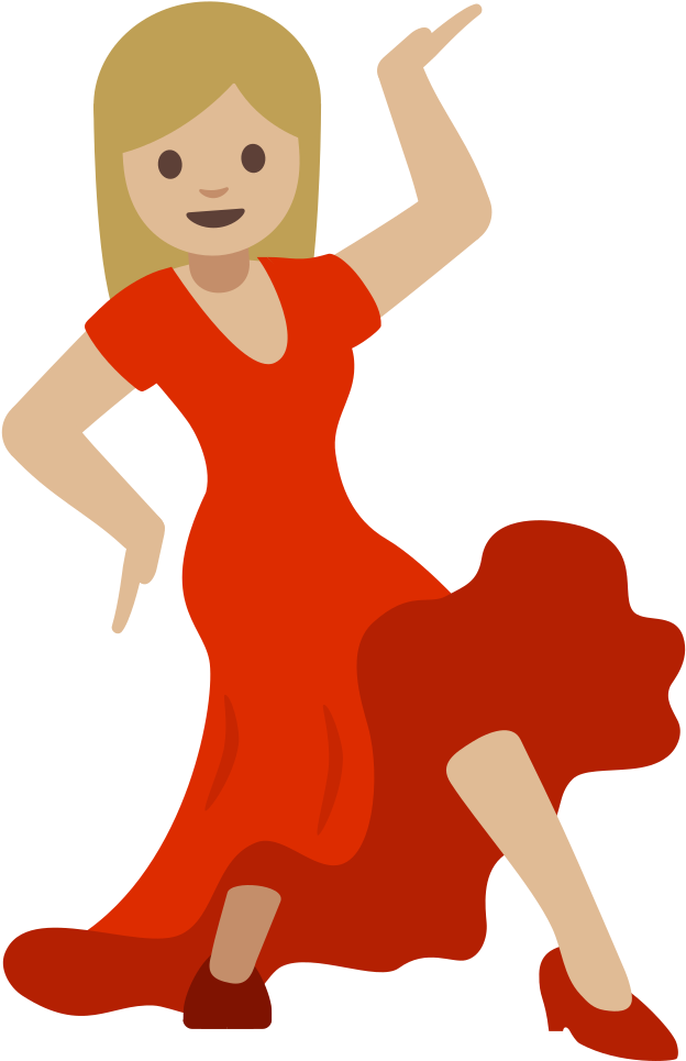 Transparent 9 Ladies Dancing Clipart Whatsapp Emoji Dancing Girl, HD