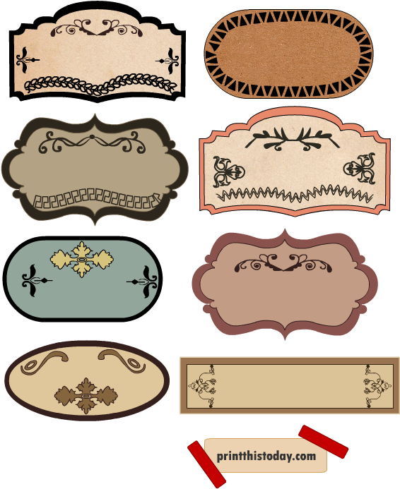Transparent Fancy Label Png Label Template Png Vintage, Png Download