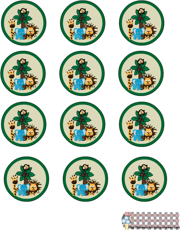 Transparent Etiquetas Vintage Png Safari Cupcake Toppers Free