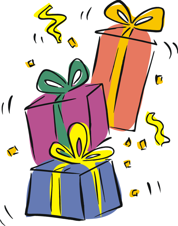 Gift Blue Box PNG Transparent Clipart​