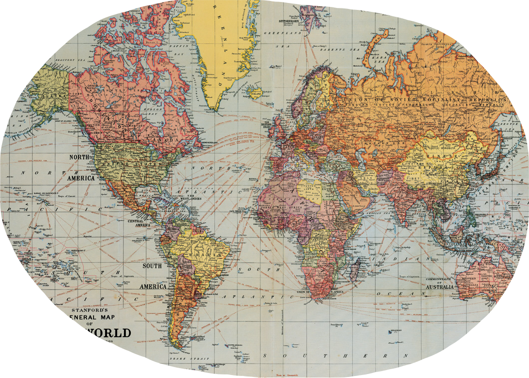 World Map Wrapping Paper , Png Download World Map Vintage High
