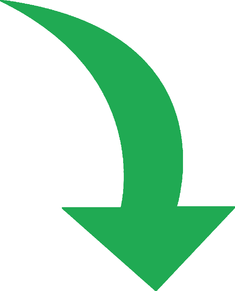 White Curved Arrow Png