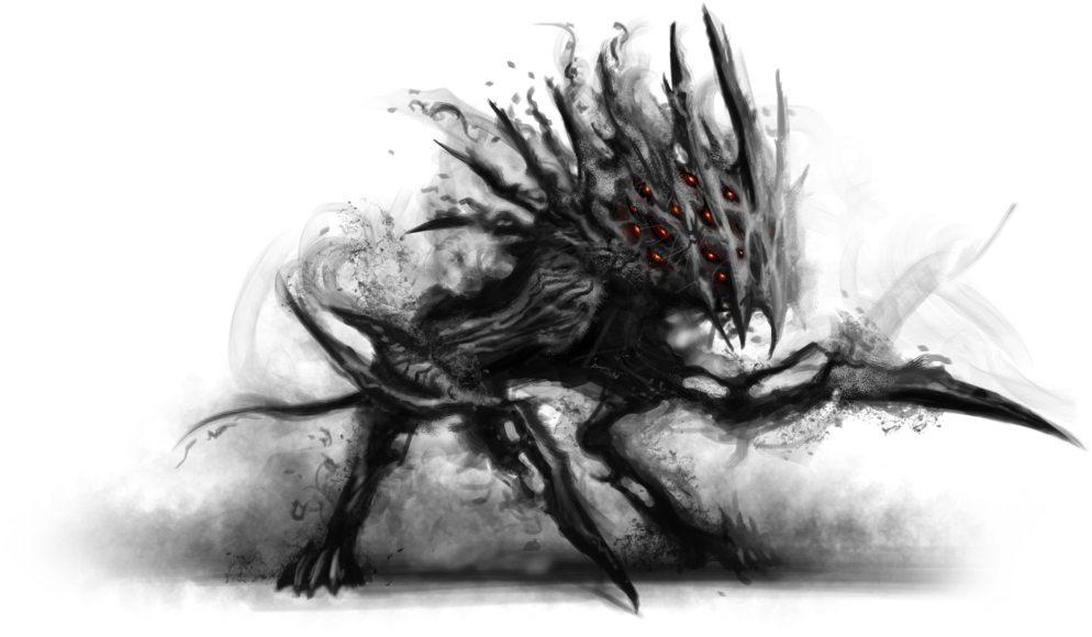 Criature Shadows Monster Extrange Dark Stock Illustration 2280441995