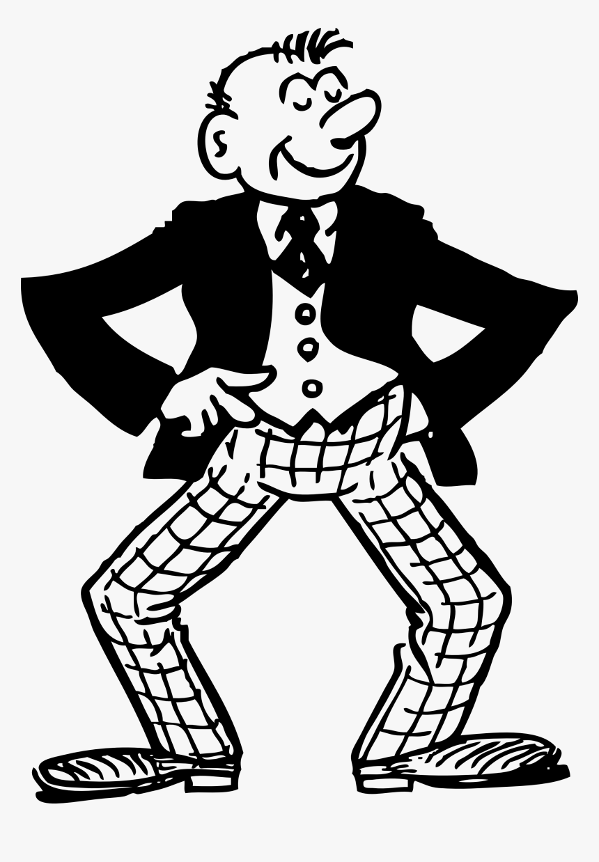 People Clipart Retro - Man Clipart Black And White, HD Png Download, Free Download