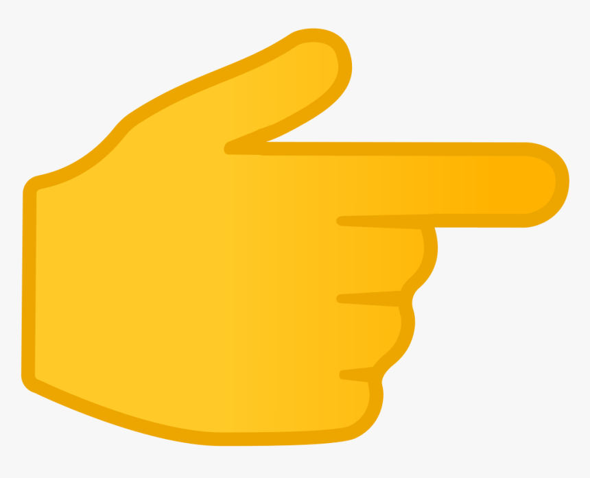 Backhand Index Pointing Right Icon - Pointing Finger Emoji, HD Png Download, Free Download