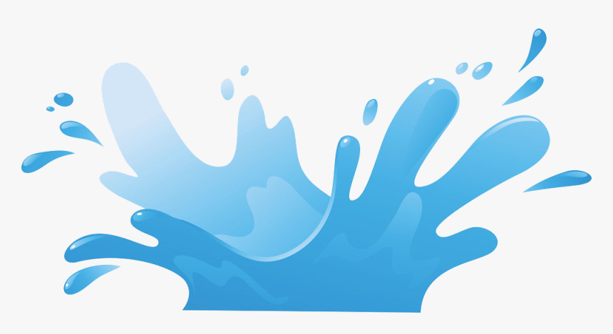 Splash Water Drop Illustration - Water Splash Cartoon Png, Transparent Png, Free Download