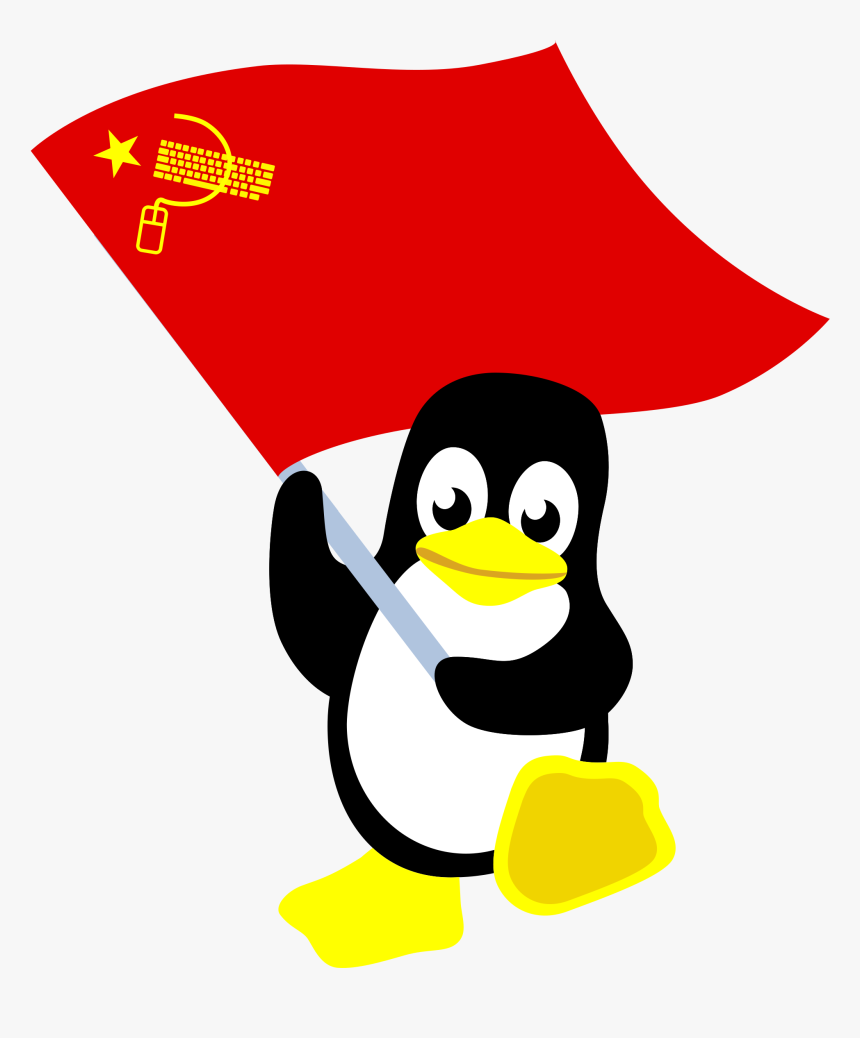 This Free Icons Png Design Of Hacker Commie Tux , Png - Hammer And Sickle Transparent Background, Png Download, Free Download