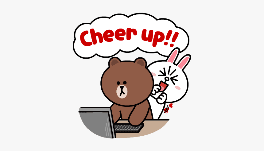 Sticker Line Png - Line Brown And Cony Gifs, Transparent Png, Free Download