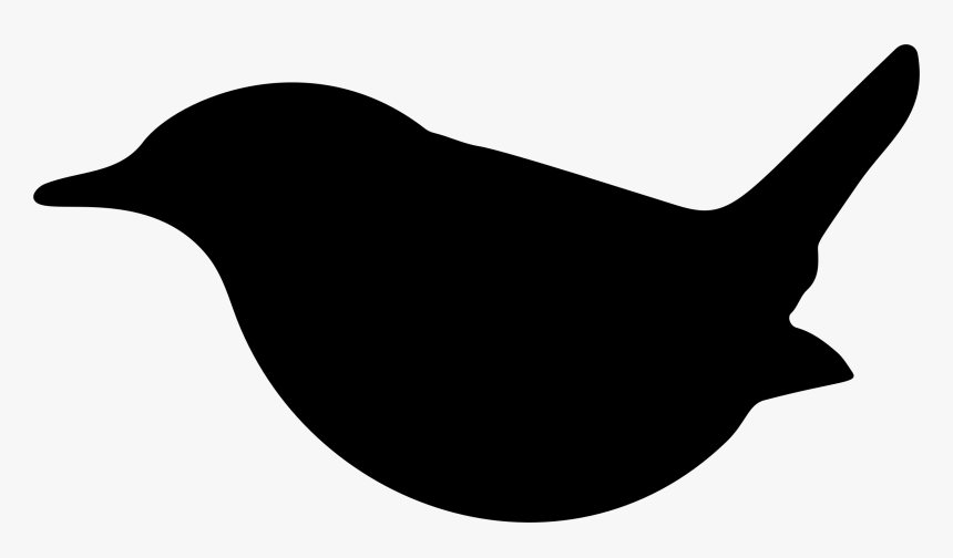 Silhouette Bird Beak Animal Black And White - Bird, HD Png Download, Free Download