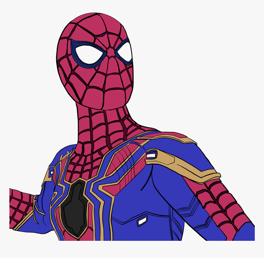 Iron Spiderman Clipart Superheroes - Real Iron Spider Drawings, HD Png Download, Free Download