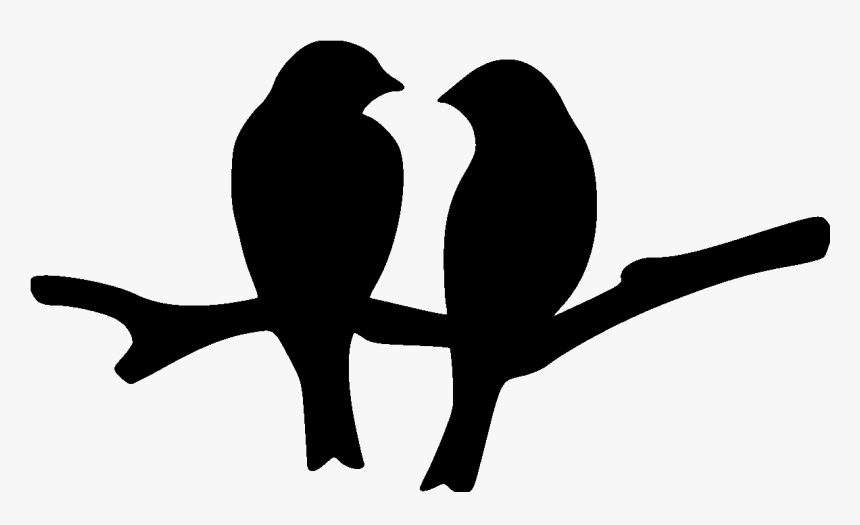 Love-birds File Size - Silhouette Transparent Background Birds, HD Png Download, Free Download