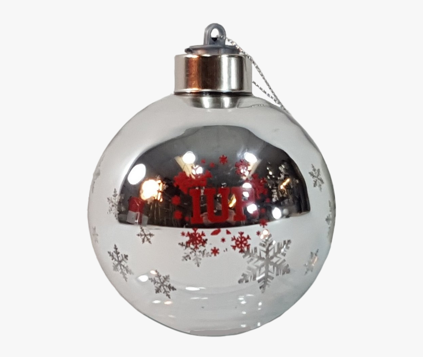 Ornament, Glass Light Up, Silver, Iup Snowflake Design - Christmas Ornament, HD Png Download, Free Download