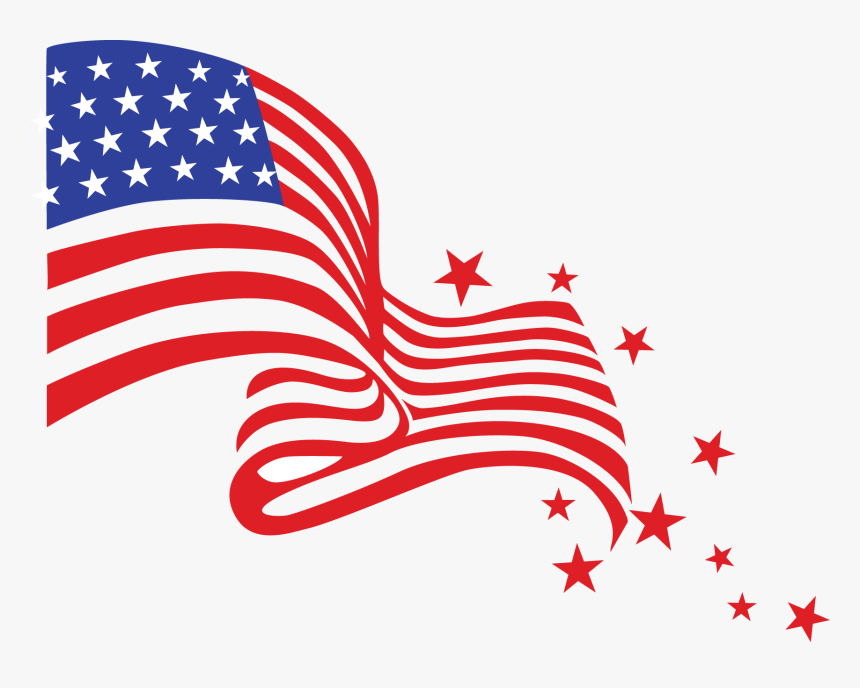 Usa American Flag Banner Png - Transparent Background American Flag Clipart, Png Download, Free Download