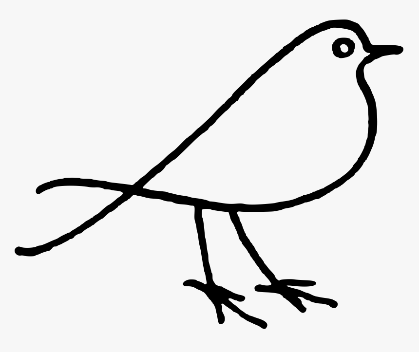 Transparent Birds Clipart Black And White - Black And White Clip Art Bird, HD Png Download, Free Download