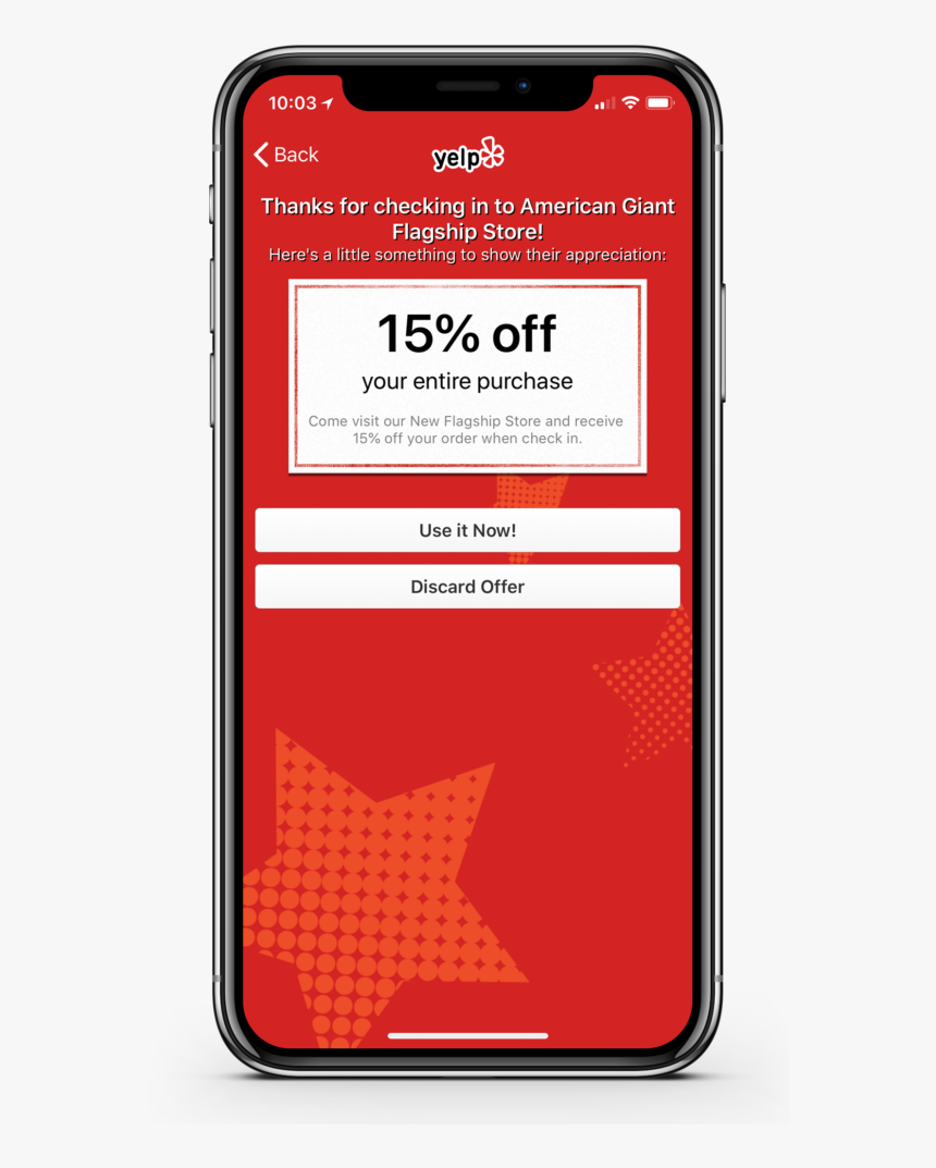 Yelp Check-in Offer - Check The Offer, HD Png Download, Free Download