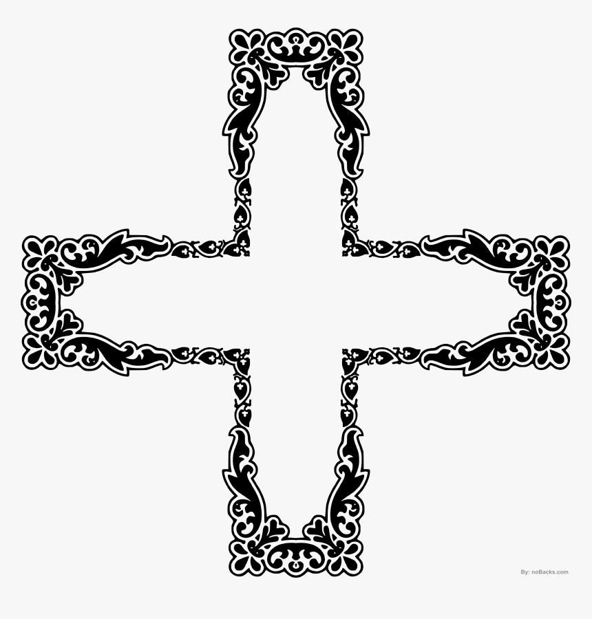 Decorative Cross Png - Corner Design, Transparent Png, Free Download