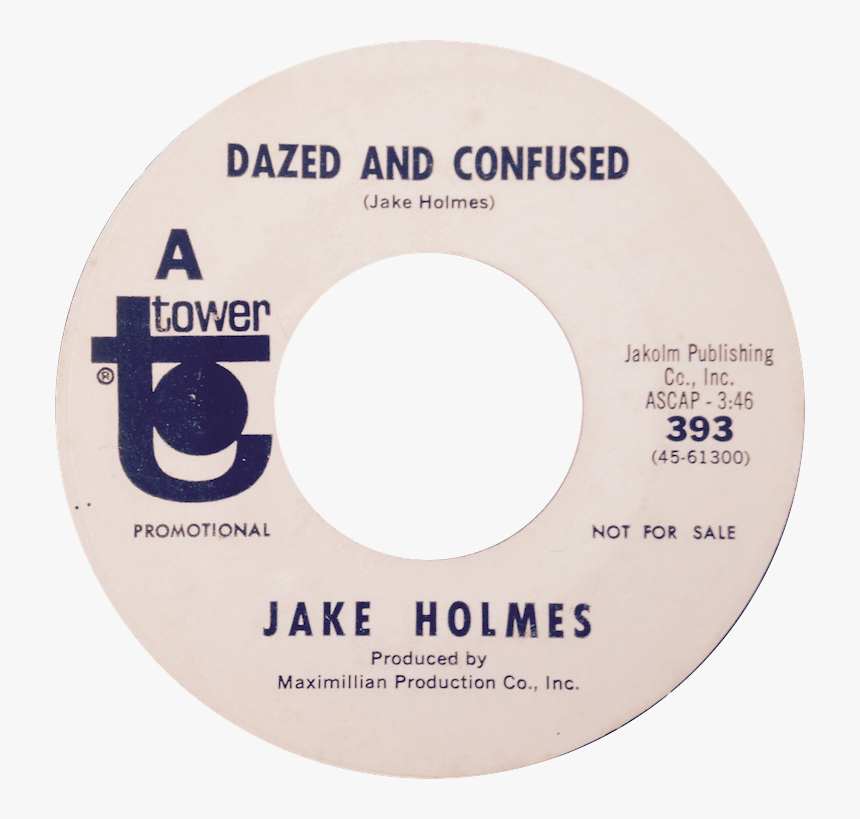 Dazed And Confused By Jake Holmes Us Promo Vinyl - Tower Records, HD Png Download, Free Download
