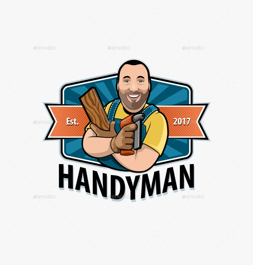 Handyman Clipart Png Handy Man Mascot Logo Transparent Png Kindpng
