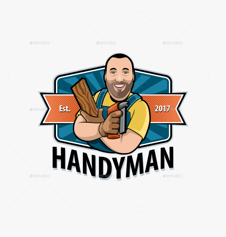 Handyman Clipart Png - Handy Man Mascot Logo, Transparent Png, Free Download