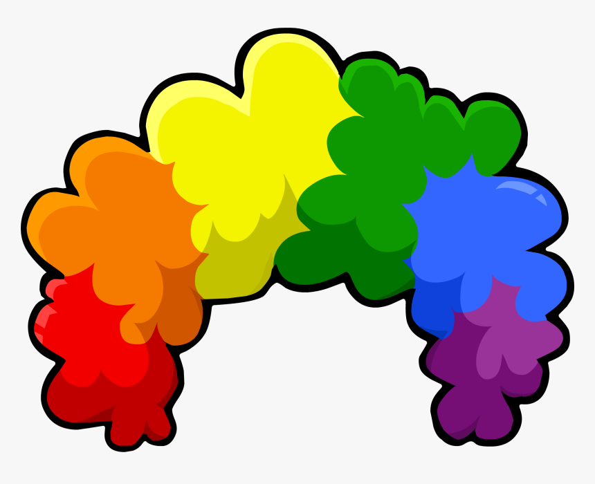 Club Penguin Wiki - Transparent Background Clown Wig Transparent, HD Png Download, Free Download