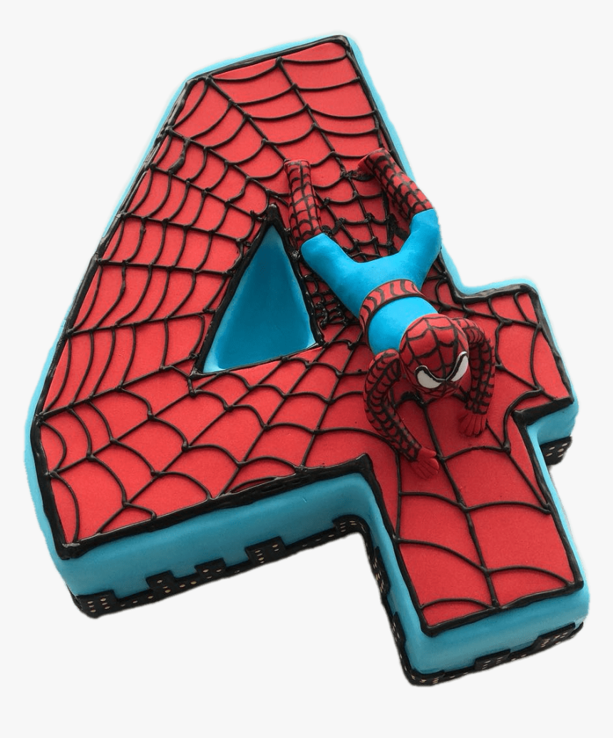 Spiderman Number 4 Png - Bolo De Gomas Homem Aranha, Transparent Png, Free Download