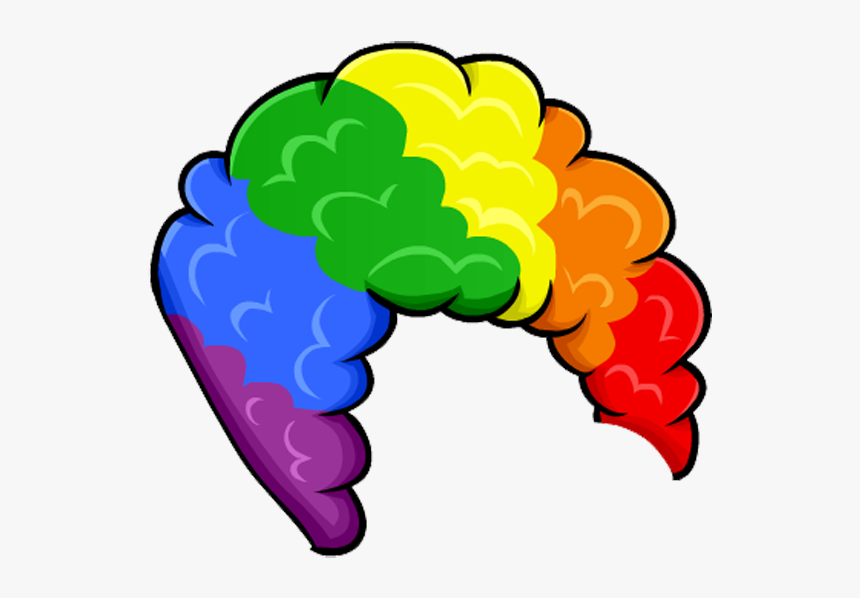 Rainbo Clown Wig - Transparent Background Clown Wig Transparent, HD Png Download, Free Download