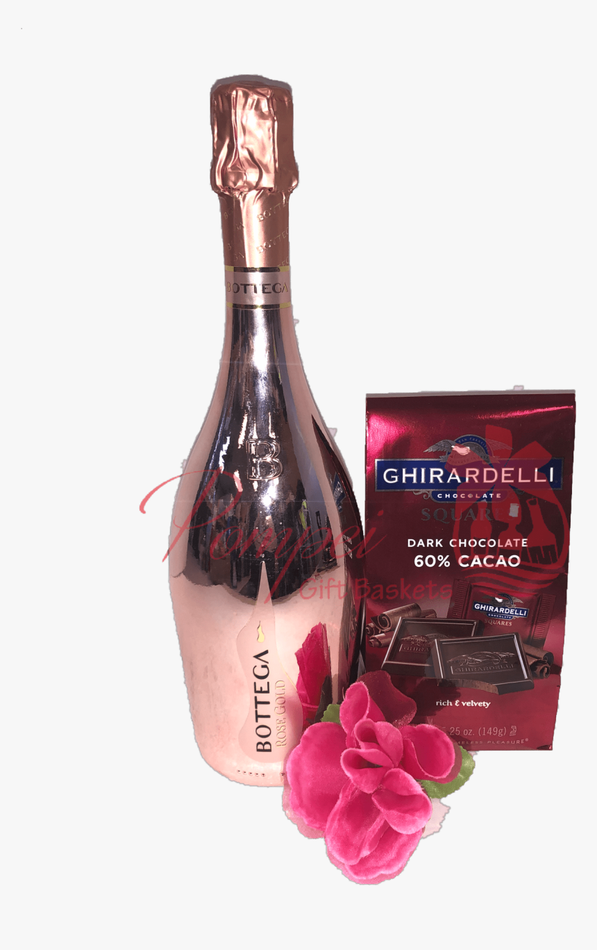 Pretty In Pink Prosecco Gift Set, Bottega Rose Gold - Champagne, HD Png Download, Free Download