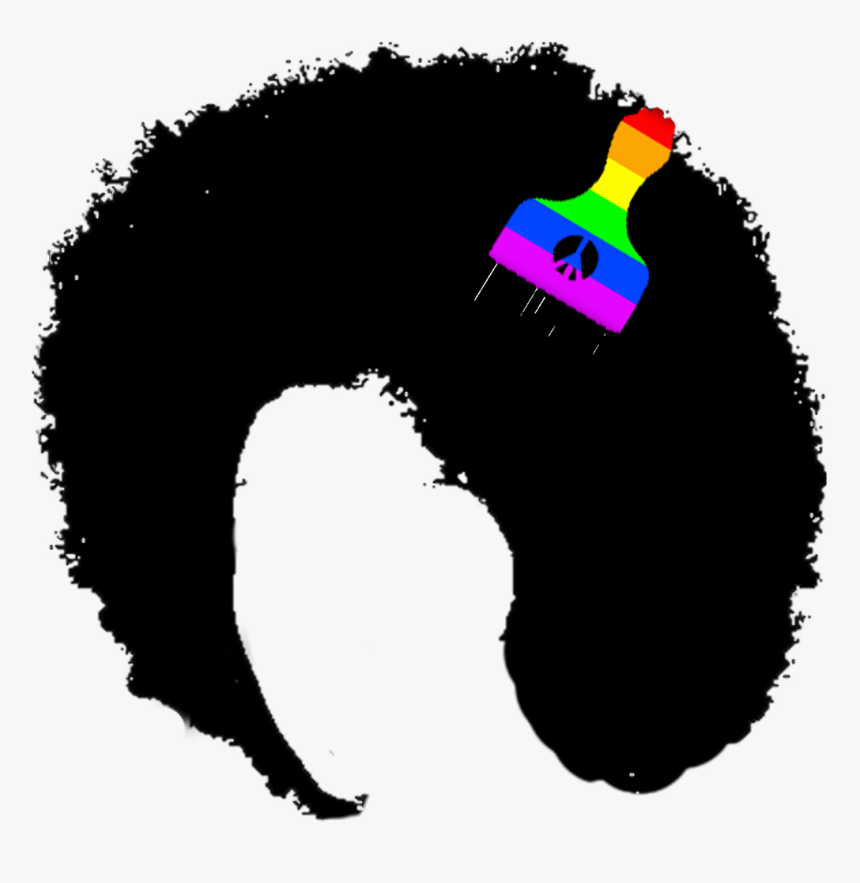 #afro #hairstyle #rainbow #funky #peacesign - Afro Icon Transparent Background, HD Png Download, Free Download