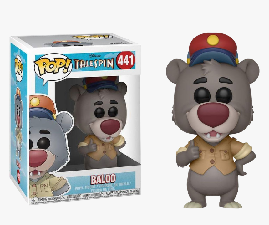 Baloo Pop Vinyl Figure - Baloo Talespin Funko Pop Flocked, HD Png Download, Free Download