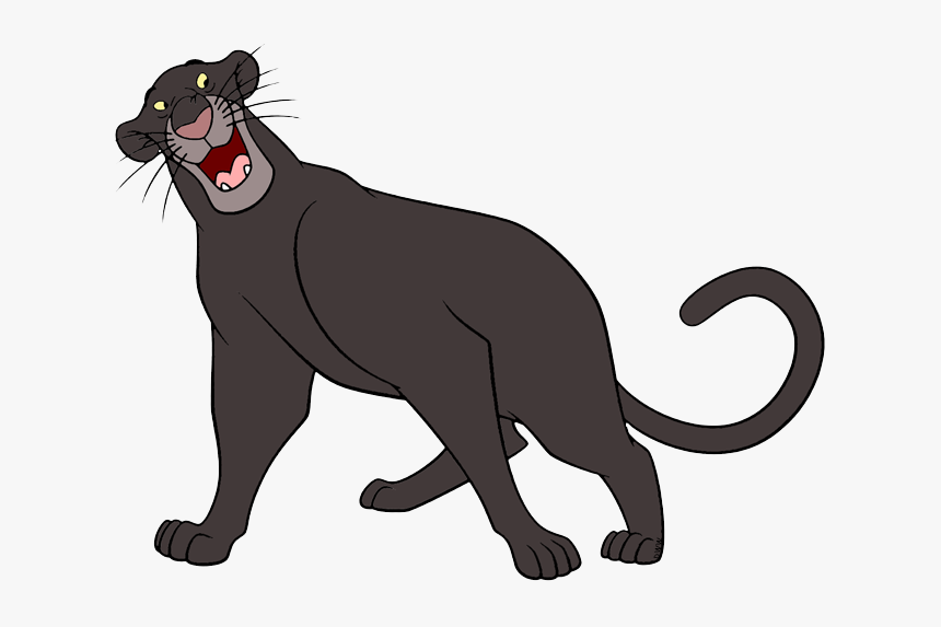 Bagheera The Jungle Book Mowgli Baloo The Second Jungle - Jungle Book Cartoon Panther, HD Png Download, Free Download