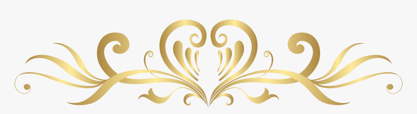 Gold Heart Decoration Png - Gold Design Clipart Png, Transparent Png, Free Download