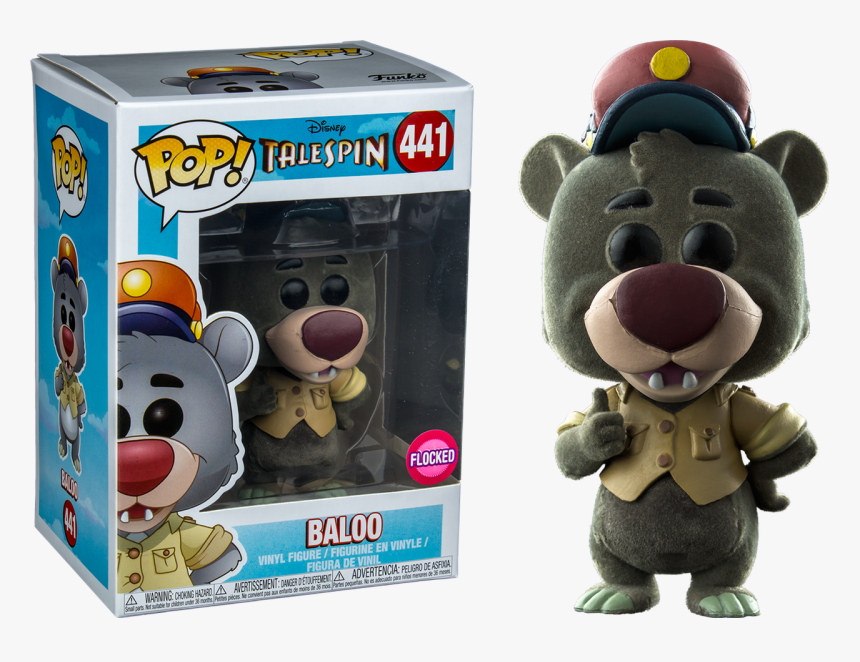 Baloo Flocked Us Exclusive Pop Vinyl Figure - Baloo Talespin Funko Pop, HD Png Download, Free Download