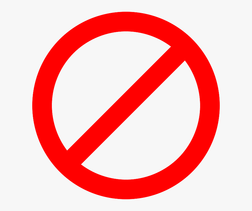 Red Not Sign Transparent Clip Art - No Clipart, HD Png Download, Free Download