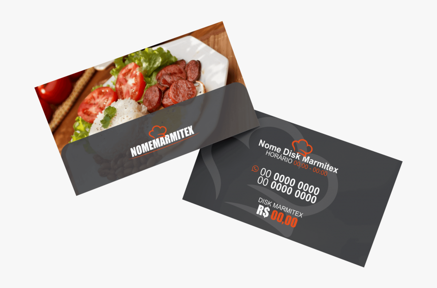 Cartão De Visita Restaurante E Marmitex , Png Download - Fuet, Transparent Png, Free Download