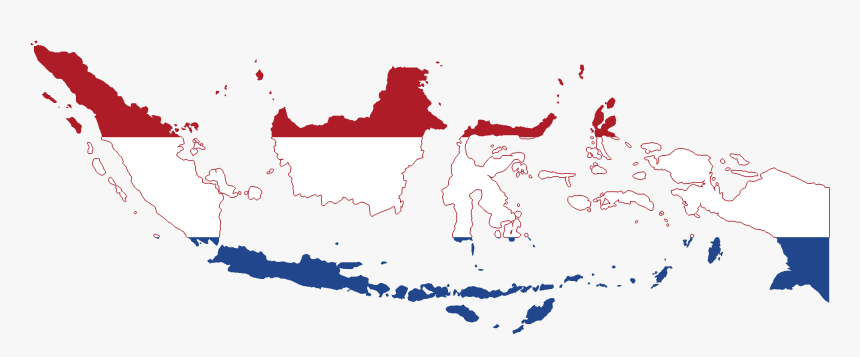 Flag Map Of Dutch East Indies - Indonesian Map Vector Png, Transparent Png, Free Download