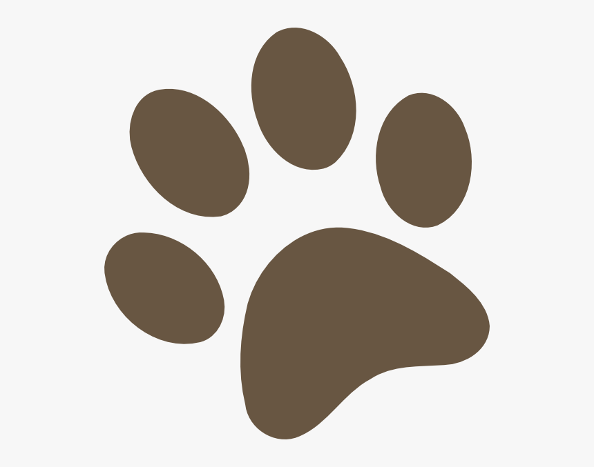 Dog Paw Prints Brown Paw Print Clip Art At Vector Clip - Brown Paw Print Clip Art, HD Png Download, Free Download