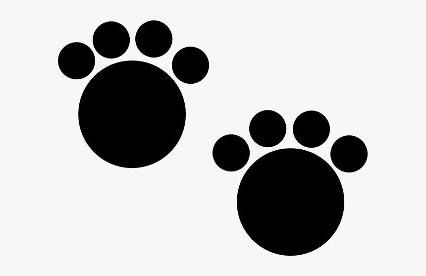 Dog Paw Cat Printing Clip Art - Circle Paw Print Clipart, HD Png Download, Free Download