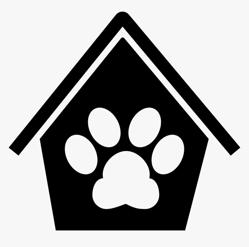 Dog Pawprint In A House - Desenho Casinha De Cachorro, HD Png Download, Free Download