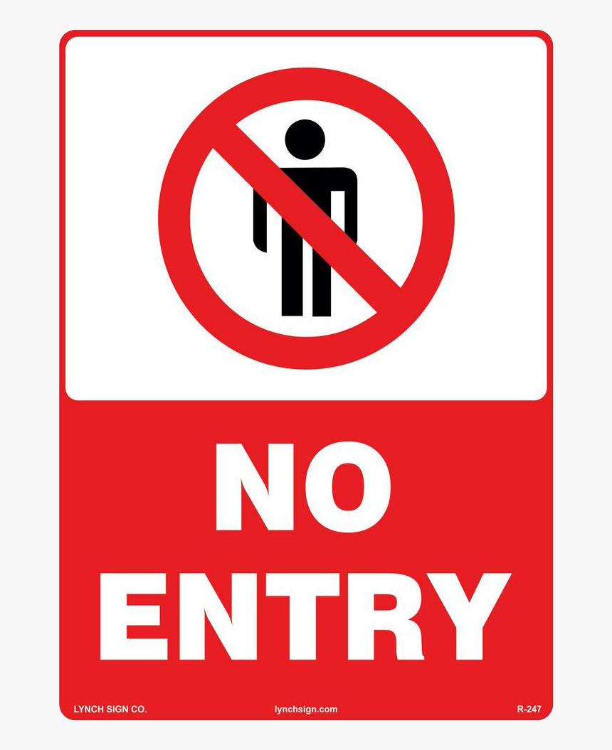 No Entry Sign Transparent - Health And Safety Prohibition Signs, HD Png Download, Free Download