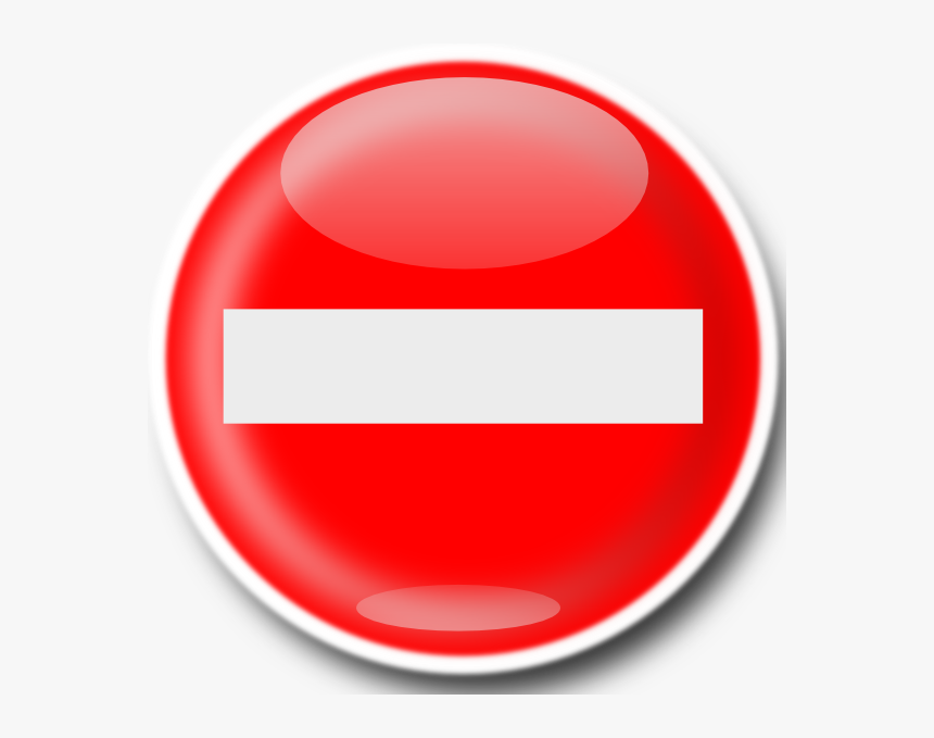 No Entry Sign Svg Clip Arts - No Entry Sign Cartoon, HD Png Download, Free Download