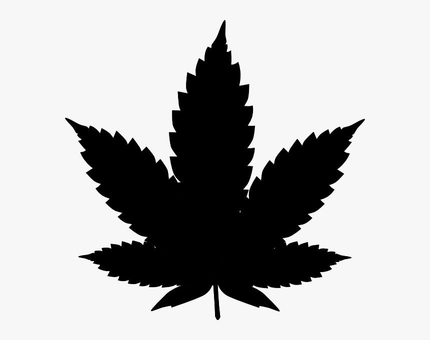 Transparent Weed Joint Clipart - Weed Plant Black And White, HD Png Download, Free Download