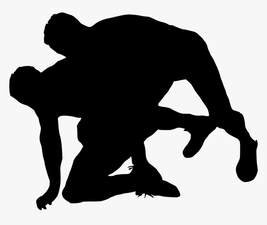 Download Sport Wrestling Silhouette Clip Art Free Svg Wrestling Silhouette Hd Png Download Kindpng