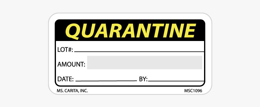 Quarantine Lot Labels - Vinden Nl, HD Png Download, Free Download